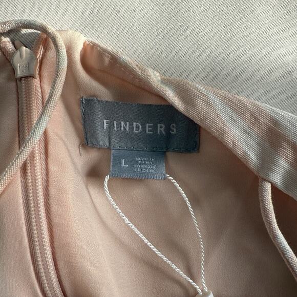 Finders Keepers Resortwear Dress L Knox Palm Tree Pink Slits Beach Viscose Flowy - Picture 12 of 16